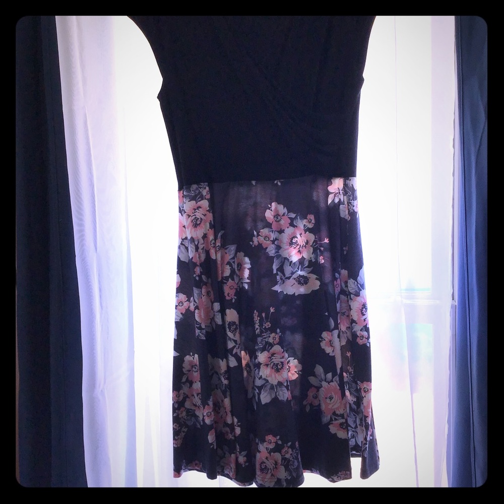 Wrap top floral dress